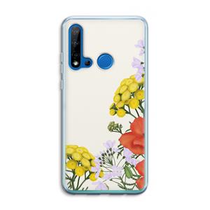 CaseCompany Wilde bloemen: Huawei P20 Lite (2019) Transparant Hoesje