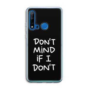 CaseCompany Don't Mind: Huawei P20 Lite (2019) Transparant Hoesje