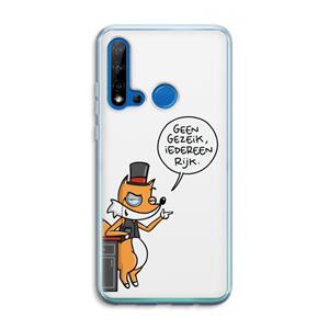 CaseCompany Geen Gezeik: Huawei P20 Lite (2019) Transparant Hoesje