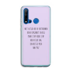 CaseCompany Zelfvertrouwen: Huawei P20 Lite (2019) Transparant Hoesje