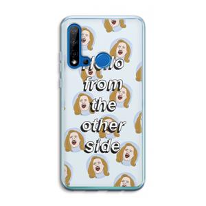 CaseCompany Hello: Huawei P20 Lite (2019) Transparant Hoesje