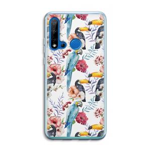 CaseCompany Bloemen tukan: Huawei P20 Lite (2019) Transparant Hoesje
