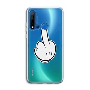CaseCompany Middle finger black: Huawei P20 Lite (2019) Transparant Hoesje