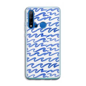 CaseCompany Blauwe golven: Huawei P20 Lite (2019) Transparant Hoesje