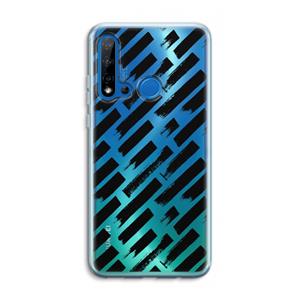 CaseCompany Zwarte vegen: Huawei P20 Lite (2019) Transparant Hoesje