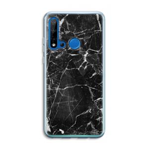 CaseCompany Zwart Marmer 2: Huawei P20 Lite (2019) Transparant Hoesje