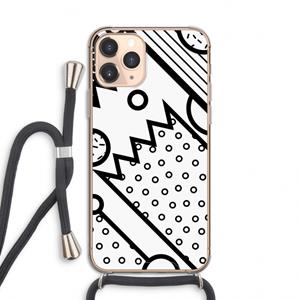 CaseCompany Pop Art #4: iPhone 11 Pro Transparant Hoesje met koord