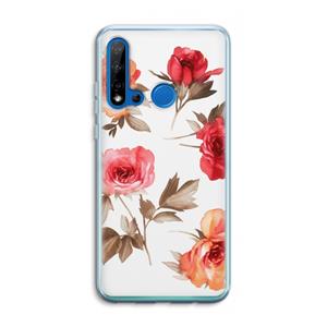 CaseCompany Roosjes: Huawei P20 Lite (2019) Transparant Hoesje