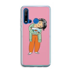 CaseCompany Visknuffel: Huawei P20 Lite (2019) Transparant Hoesje