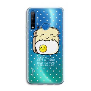 CaseCompany Sleep All Day: Huawei P20 Lite (2019) Transparant Hoesje