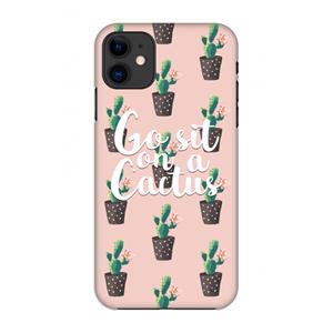 CaseCompany Cactus quote: Volledig geprint iPhone 11 Hoesje