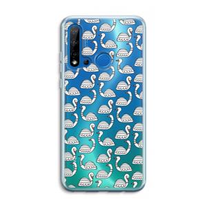 CaseCompany Zwanen: Huawei P20 Lite (2019) Transparant Hoesje