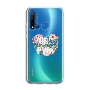 CaseCompany GRL PWR Flower: Huawei P20 Lite (2019) Transparant Hoesje