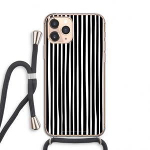 CaseCompany Stripes: iPhone 11 Pro Transparant Hoesje met koord
