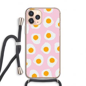 CaseCompany Dancing eggs: iPhone 11 Pro Transparant Hoesje met koord
