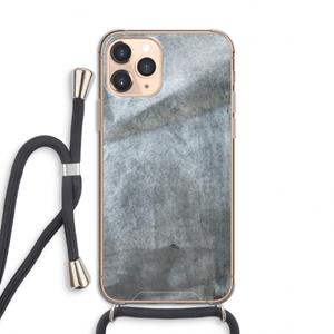 CaseCompany Grey Stone: iPhone 11 Pro Transparant Hoesje met koord