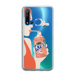 CaseCompany Peach please!: Huawei P20 Lite (2019) Transparant Hoesje