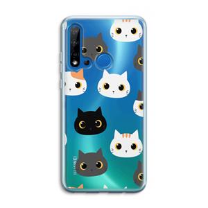 CaseCompany Katten: Huawei P20 Lite (2019) Transparant Hoesje