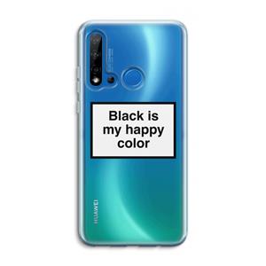CaseCompany Black is my happy color: Huawei P20 Lite (2019) Transparant Hoesje