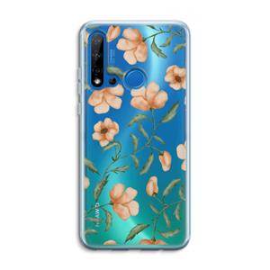 CaseCompany Peachy flowers: Huawei P20 Lite (2019) Transparant Hoesje