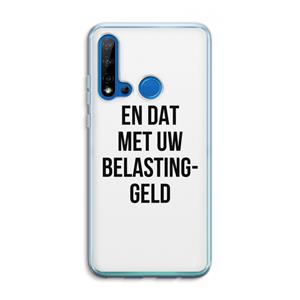 CaseCompany Belastinggeld: Huawei P20 Lite (2019) Transparant Hoesje