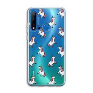 CaseCompany Eenhoorns overal: Huawei P20 Lite (2019) Transparant Hoesje