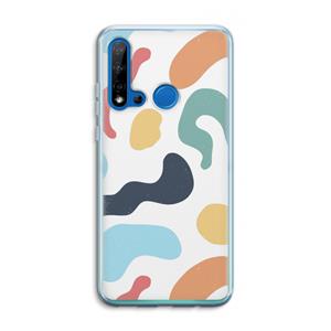 CaseCompany Memphis Shapes Blue: Huawei P20 Lite (2019) Transparant Hoesje