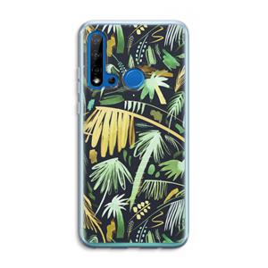 CaseCompany Tropical Palms Dark: Huawei P20 Lite (2019) Transparant Hoesje