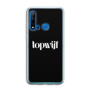 CaseCompany Topwijf Zwart: Huawei P20 Lite (2019) Transparant Hoesje