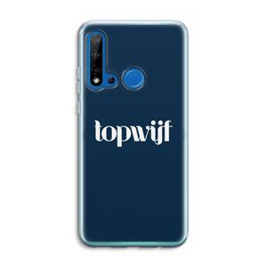 CaseCompany Topwijf Navy: Huawei P20 Lite (2019) Transparant Hoesje