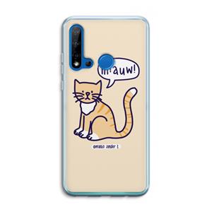 CaseCompany Miauw: Huawei P20 Lite (2019) Transparant Hoesje