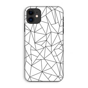 CaseCompany Geometrische lijnen zwart: iPhone 11 Tough Case