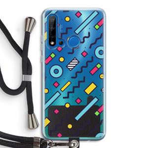 CaseCompany 8-bit N°8: Huawei P20 Lite (2019) Transparant Hoesje met koord