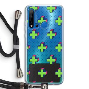 CaseCompany 8-bit N°10: Huawei P20 Lite (2019) Transparant Hoesje met koord