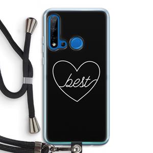 CaseCompany Best heart black: Huawei P20 Lite (2019) Transparant Hoesje met koord