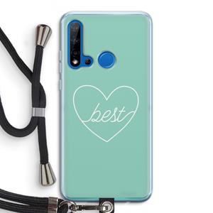 CaseCompany Best heart pastel: Huawei P20 Lite (2019) Transparant Hoesje met koord