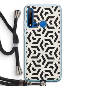 CaseCompany Crazy pattern: Huawei P20 Lite (2019) Transparant Hoesje met koord