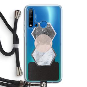 CaseCompany Creatieve toets: Huawei P20 Lite (2019) Transparant Hoesje met koord