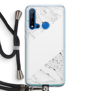 CaseCompany Biggest stripe: Huawei P20 Lite (2019) Transparant Hoesje met koord