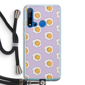 CaseCompany Bacon to my eggs #1: Huawei P20 Lite (2019) Transparant Hoesje met koord