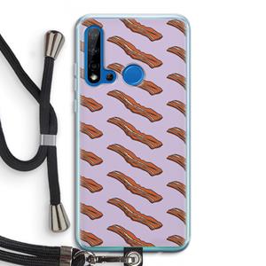 CaseCompany Bacon to my eggs #2: Huawei P20 Lite (2019) Transparant Hoesje met koord