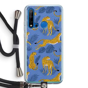 CaseCompany Luipaard: Huawei P20 Lite (2019) Transparant Hoesje met koord