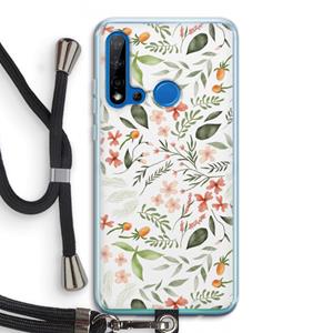 CaseCompany Sweet little flowers: Huawei P20 Lite (2019) Transparant Hoesje met koord
