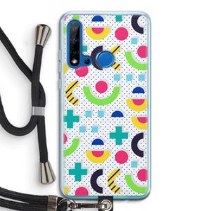 CaseCompany 8-bit N°1: Huawei P20 Lite (2019) Transparant Hoesje met koord