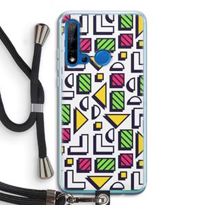 CaseCompany 8-bit N°4: Huawei P20 Lite (2019) Transparant Hoesje met koord