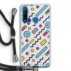 CaseCompany 8-bit N°8: Huawei P20 Lite (2019) Transparant Hoesje met koord