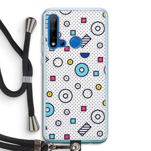 CaseCompany 8-bit N°9: Huawei P20 Lite (2019) Transparant Hoesje met koord