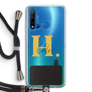 CaseCompany Amber Script: Huawei P20 Lite (2019) Transparant Hoesje met koord