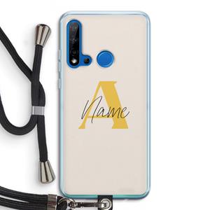 CaseCompany Amber Script: Huawei P20 Lite (2019) Transparant Hoesje met koord