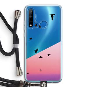 CaseCompany Fly away: Huawei P20 Lite (2019) Transparant Hoesje met koord